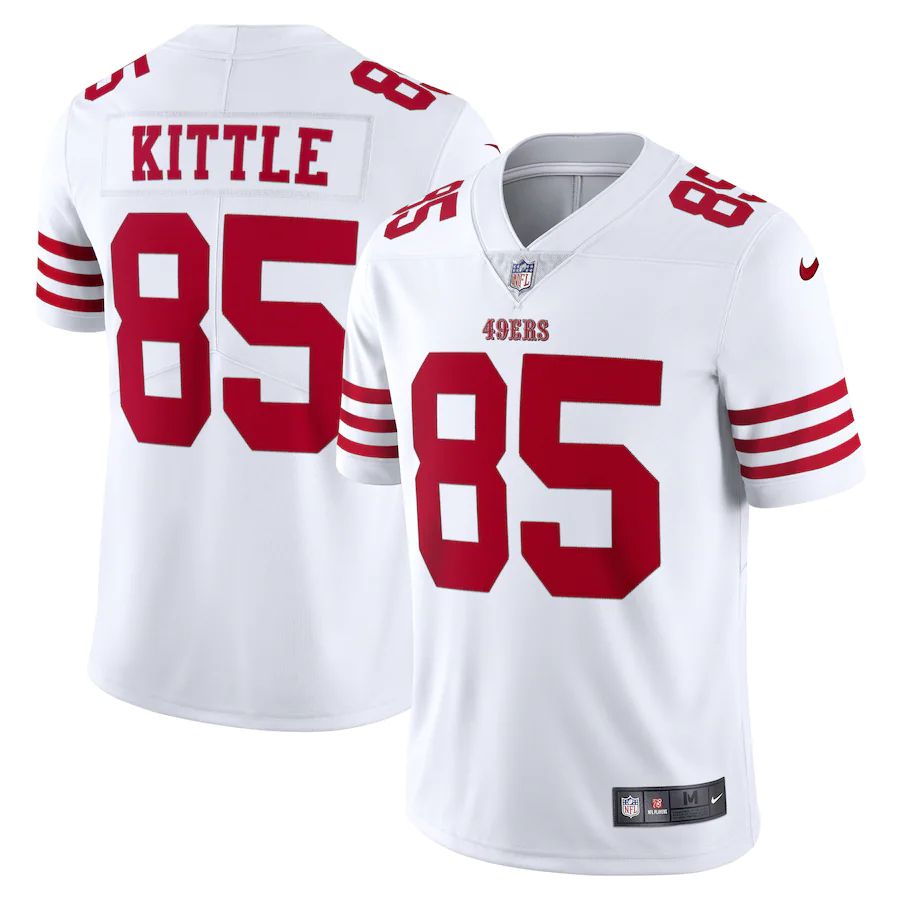 Men San Francisco 49ers 85 George Kittle Nike White Vapor Limited NFL Jersey